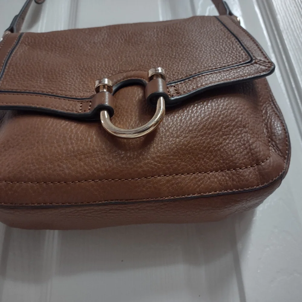 Vince Camuto Brown pebbled leather crossbody / Purse - Picture 11 of 16